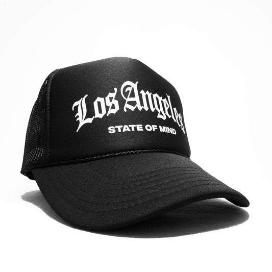 LOS ANGELES STATE OF MIND "OLD ENGLISH" TRUCKER HAT [LIMITED EDITION]